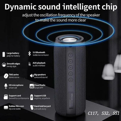 Portable,Waterproof,Wireless Speakers,Dual Pairing, Bluetooth 5.0,Loud Stereo,Booming Bass,1500 Mins Playtime for Home Party