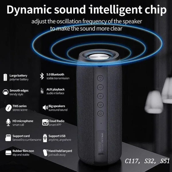 Portable,Waterproof,Wireless Speakers,Dual Pairing, Bluetooth 5.0,Loud Stereo,Booming Bass,1500 Mins Playtime for Home Party